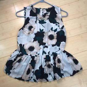 Banana Republic floral peplum blouse